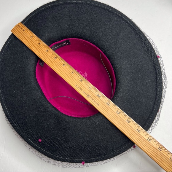 Vintage Whittall & Javits Mohair Wool Hat Barbie Princess Diana Kentucky Derby - Picture 9 of 10